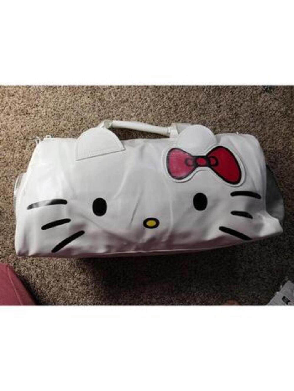Hello Kitty White Duffle Bag with Red Bow - Picture 1 of 11